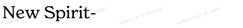 New Spirit字体转换